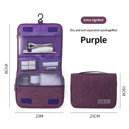 Waterproof Foldable Hanging Travel Toiletry Bag for Men & Women