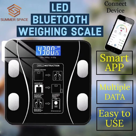 Smart Digital Body Weight & Fat Scale with App for Fitness, BMI & Health Tracking
