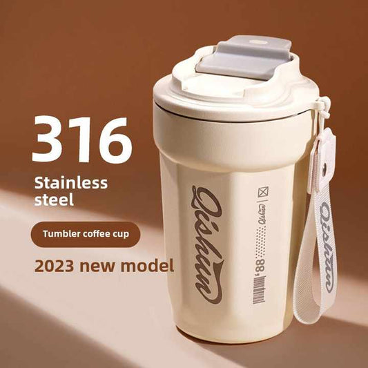 Smart Double Wall 316 stainless Steel Octagonal Coffee Cup