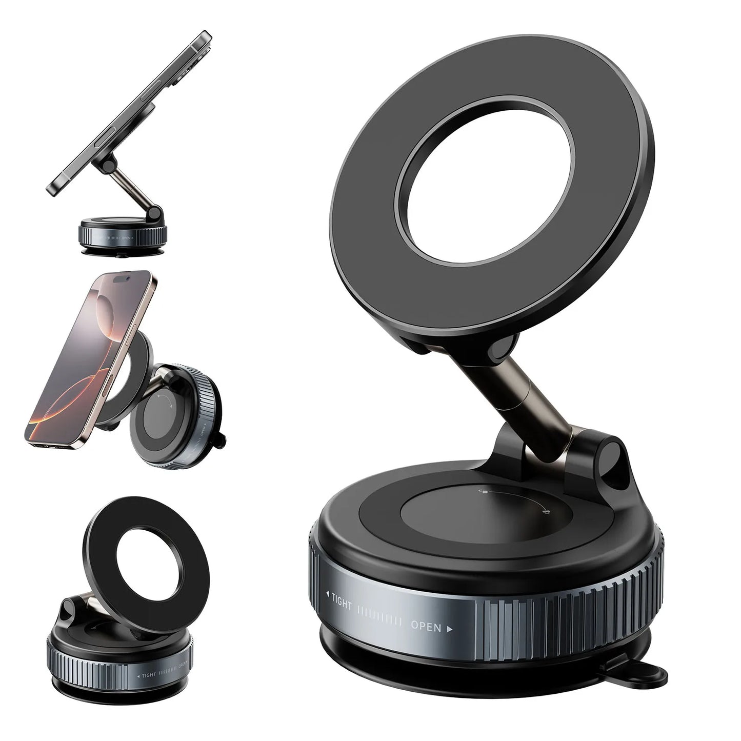 Multi-functional Ultra-Slim 360° Magsafe Grip & Kickstand - Mobile Phone Car Holder