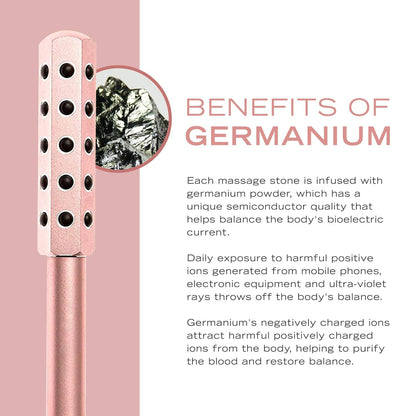 Germanium-Gesichtsroller – Entschlackung und Modellierung, 30/40-Knoten-Sechskantkopf, für die Anti-Aging-Gesichtsmassage zu Hause