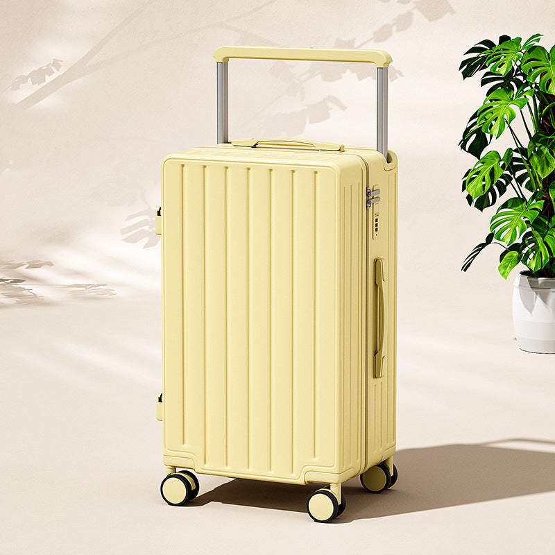 Luxury Wide-Handle Carry-On Suitcase with TSA Lock & Silent Spinner Wheels