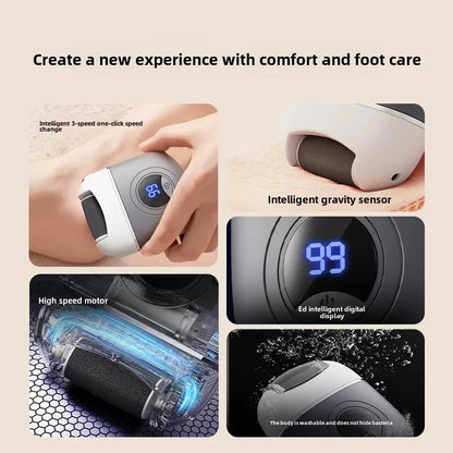 Electric Foot Grinder Callus Remover - Salon-Smooth Feet at Home (With 3 Heads)
