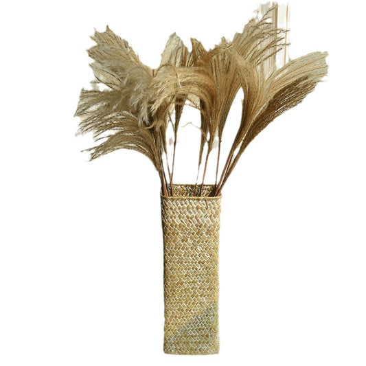 Handmade Woven Flower Basket & Rattan Vase