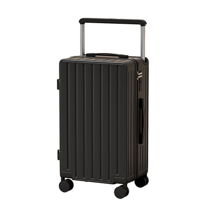 Luxury Wide-Handle Carry-On Suitcase with TSA Lock & Silent Spinner Wheels