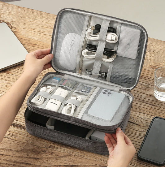 Multi-Functional Waterproof Digital Accessories Organizer Bag for Travel & Work