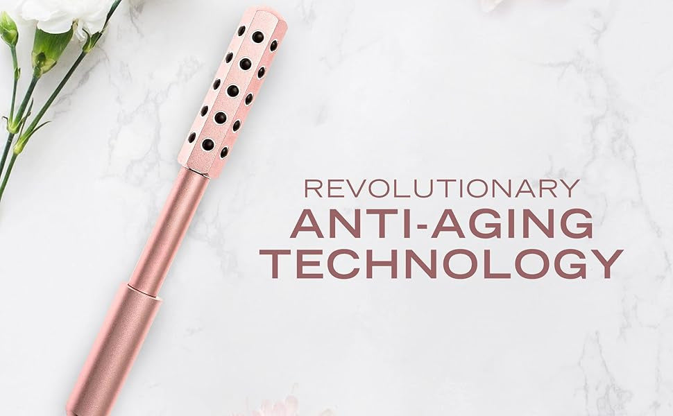 Germanium-Gesichtsroller – Entschlackung und Modellierung, 30/40-Knoten-Sechskantkopf, für die Anti-Aging-Gesichtsmassage zu Hause
