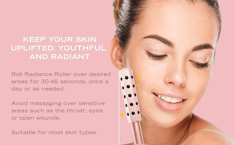 Germanium-Gesichtsroller – Entschlackung und Modellierung, 30/40-Knoten-Sechskantkopf, für die Anti-Aging-Gesichtsmassage zu Hause