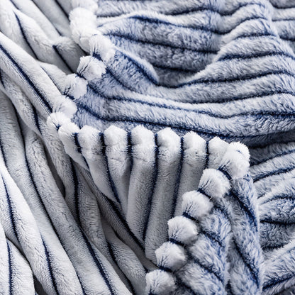 Premium Soft Fleece & Knitted Throw Blanket