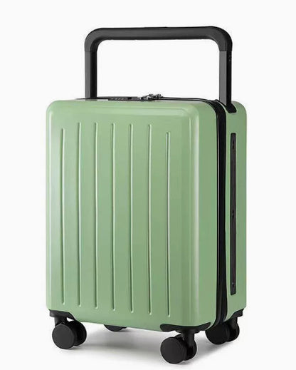 Luxury Wide-Handle Carry-On Suitcase with TSA Lock & Silent Spinner Wheels