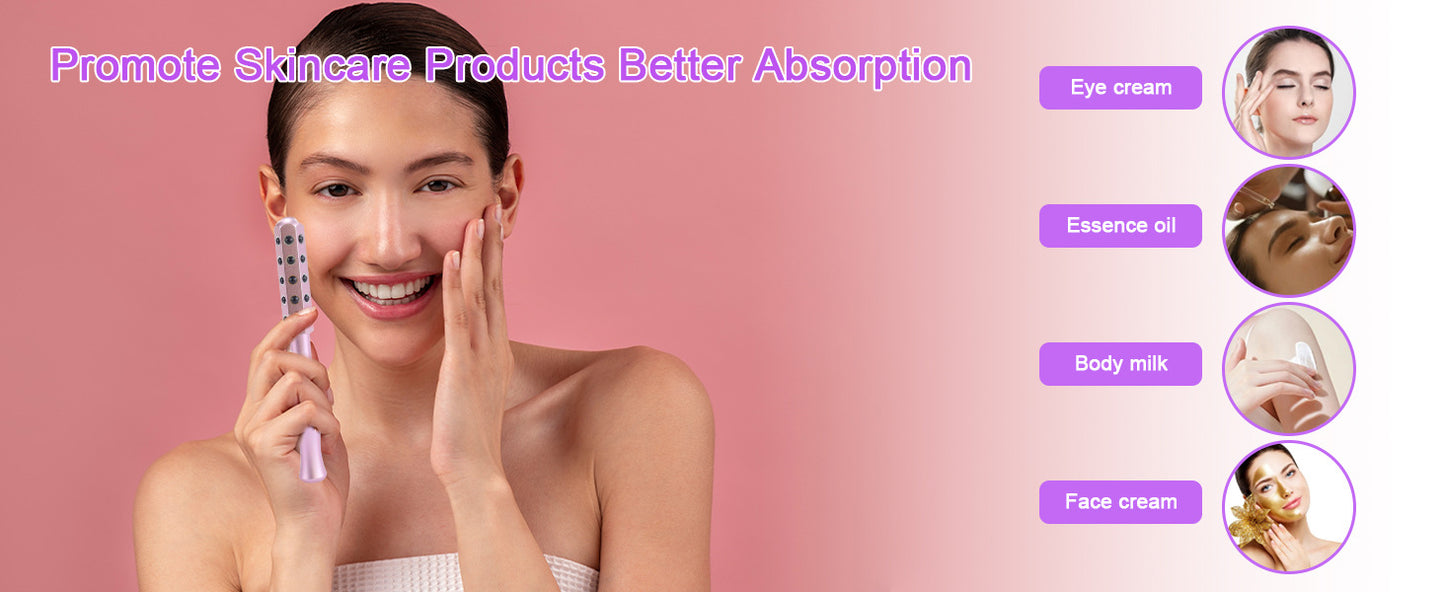 Germanium-Gesichtsroller – Entschlackung und Modellierung, 30/40-Knoten-Sechskantkopf, für die Anti-Aging-Gesichtsmassage zu Hause
