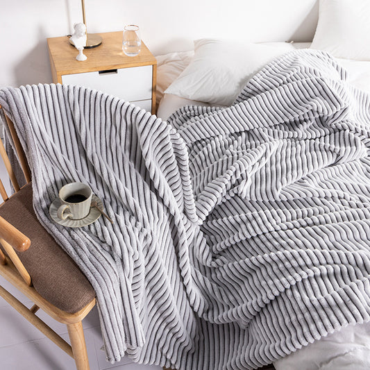 Premium Soft Fleece & Knitted Throw Blanket