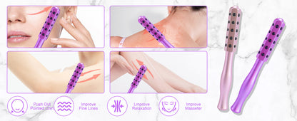 Germanium-Gesichtsroller – Entschlackung und Modellierung, 30/40-Knoten-Sechskantkopf, für die Anti-Aging-Gesichtsmassage zu Hause