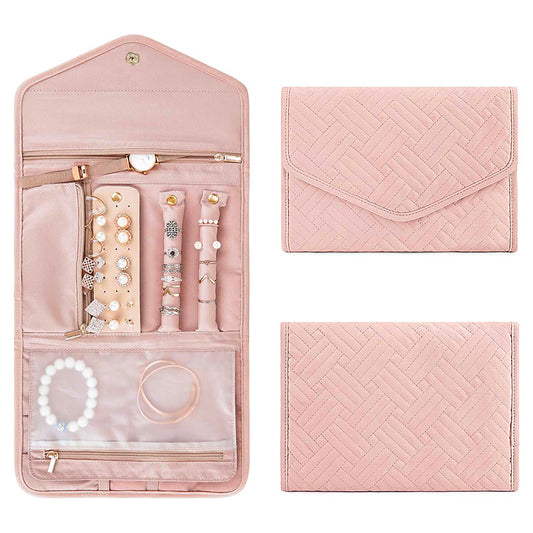 Portable Foldable Lightweight Travel Jewelry Organizer Roll
