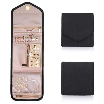 Portable Foldable Lightweight Travel Jewelry Organizer Roll