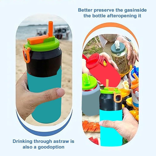 CansStraws Soda Can Covers straw lid plastic crafts