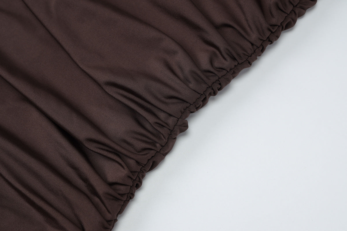 Pleated Elysian Draped Asymmetrical Dress