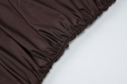 Pleated Elysian Draped Asymmetrical Dress