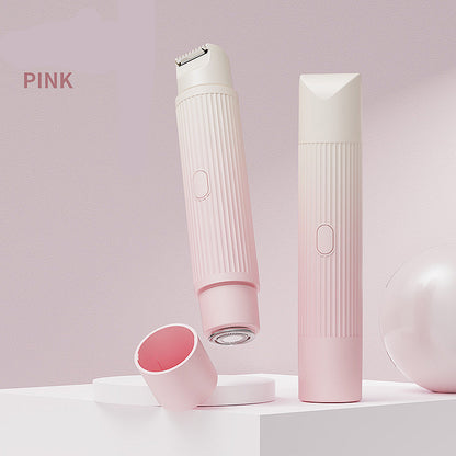 Painless Dual-Head Electric Bikini Trimmer and Shaver (IPX7 Waterproof & USB Rechargeable)