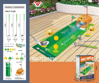 Ensemble de mini-golf pour enfants avec balles LED et retour automatique